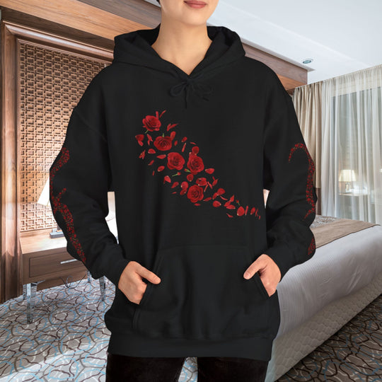 Romantic Rose Hoodie Hoodie Printify