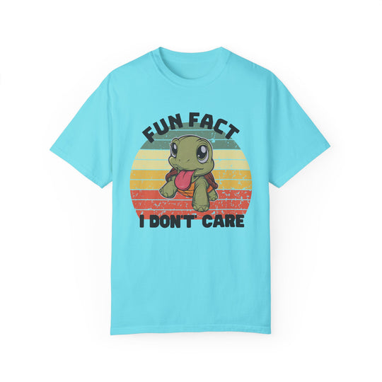 Turtle Graphic Tee - Funny 'I Don't Care' T-shirt T-Shirt Printify Lagoon Blue S