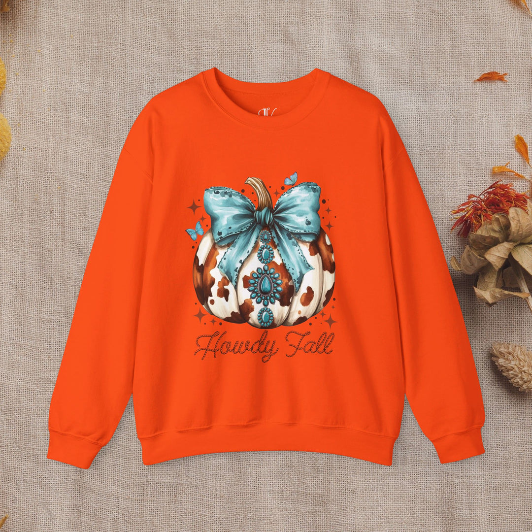 Howdy Fall: Western Pumpkin Sweatshirt