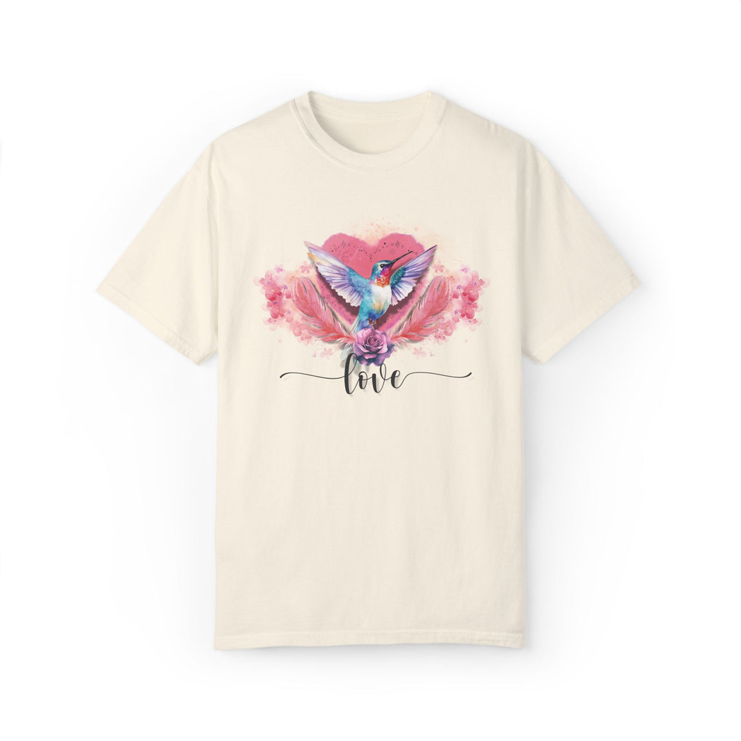 Hummingbird Love T-shirt T-Shirt Printify Ivory S