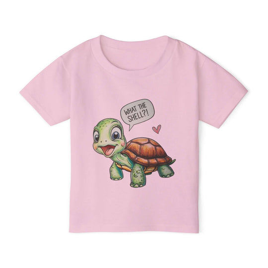 Toddler T-shirt Cute Cartoon Turtle WHAT THE SHELL Kids clothes Printify Light Pink 2T