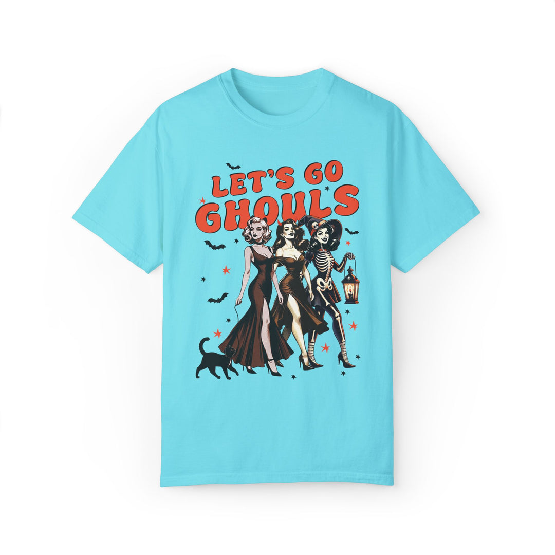 Let's Go Ghouls: Spooky Halloween T-Shirt T-Shirt Printify Lagoon Blue S