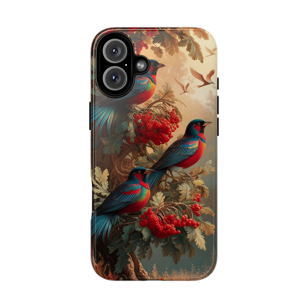 Phone Cases Vintage Nature-Inspired Elegant Birds Phone Case Printify iPhone 16 Plus Glossy