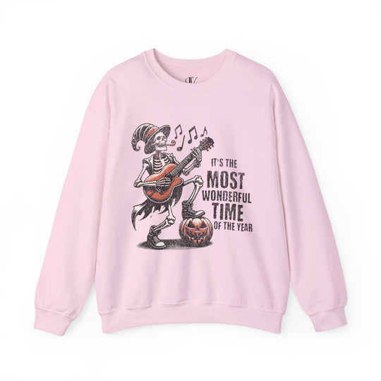 Skeleton Whimsical Crewneck Sweatshirt for Halloween and Fall