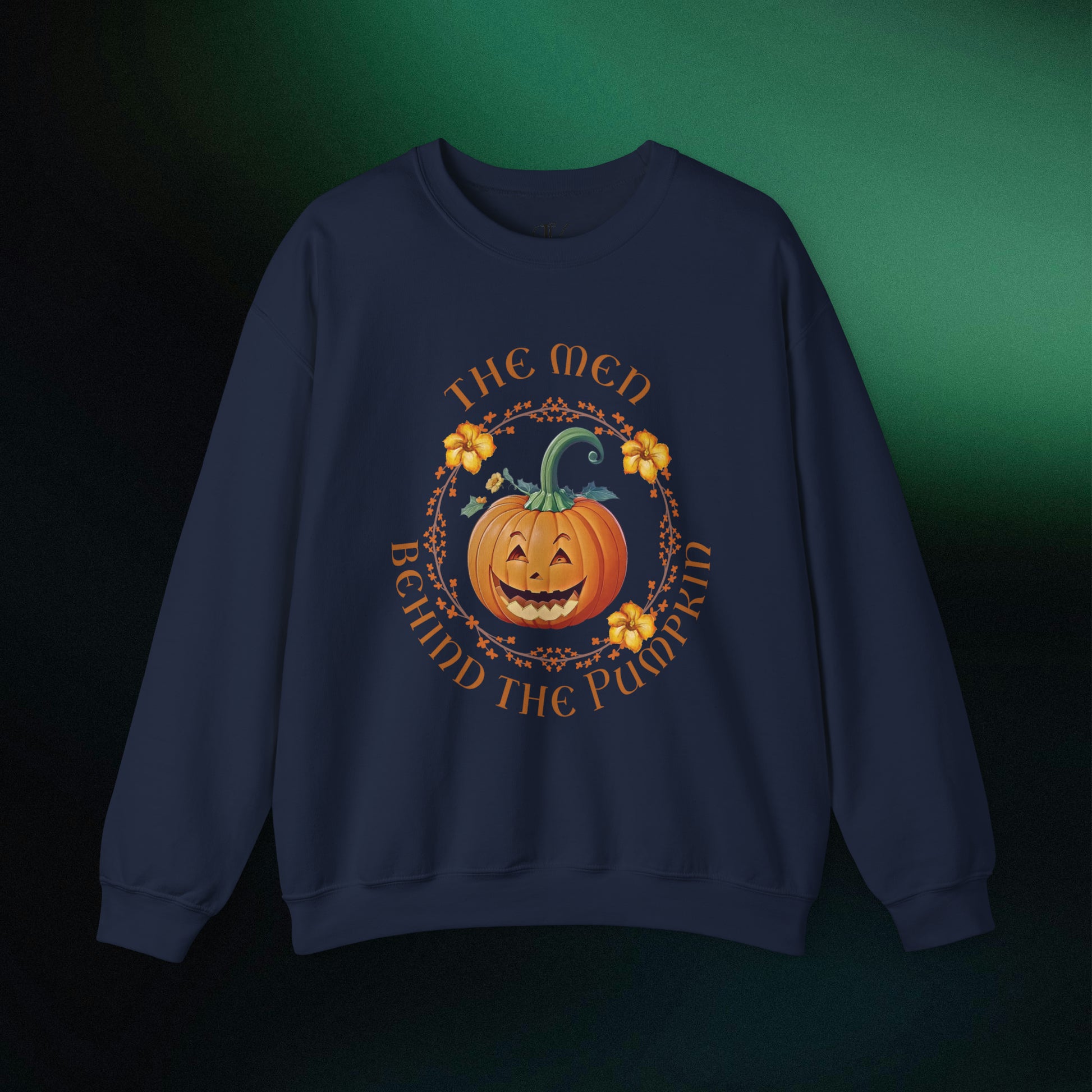 Growing a Little Pumpkin: Pregnancy Announcement Sweatshirt | Fall Maternity Crewneck - The Men Behind the Pumpkin | Matching Sweatshirt Sweatshirt S Navy 