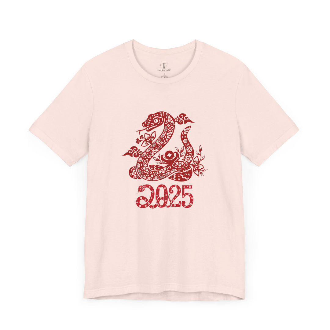 Year of the Snake Unisex Tee - Chinese Zodiac 2025 T-Shirt Printify Soft Pink XS