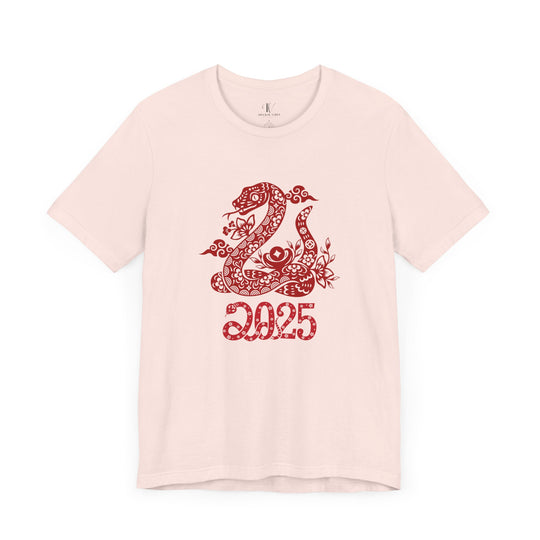 Year of the Snake Unisex Tee - Chinese Zodiac 2025 T-Shirt Printify Soft Pink XS