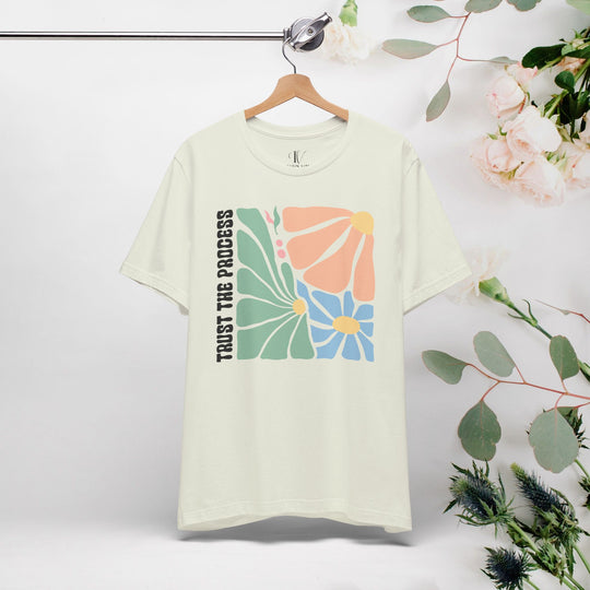 Trust the Process Floral Tee T-Shirt Printify Citron XS