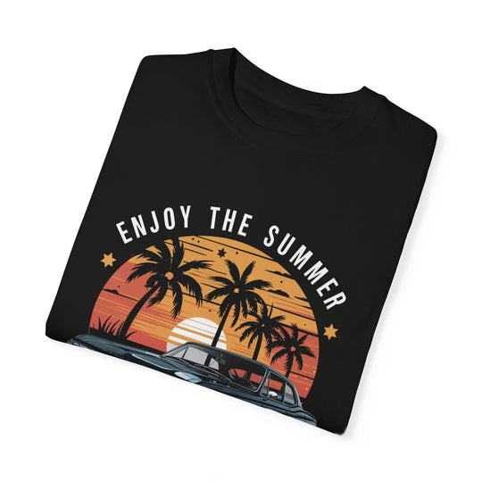 Summer Sunset Car T-Shirt T-Shirt Printify