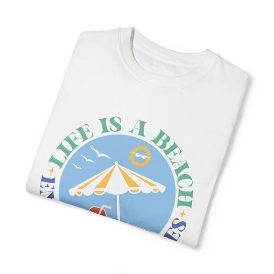 Summer Beach Life Garment-Dyed T-shirt T-Shirt Printify