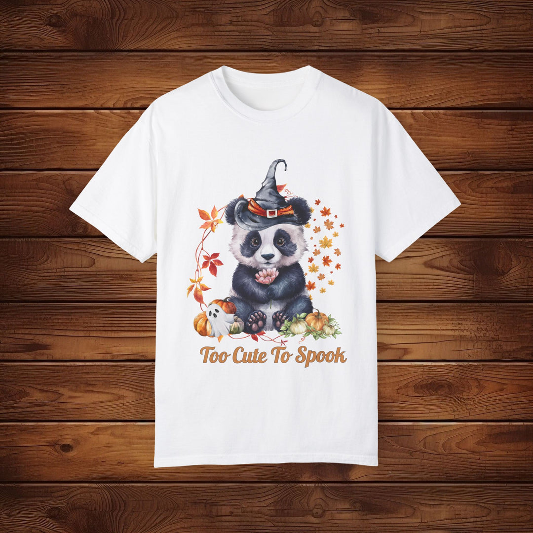 Too Cute to Spook: Panda Halloween T-Shirt