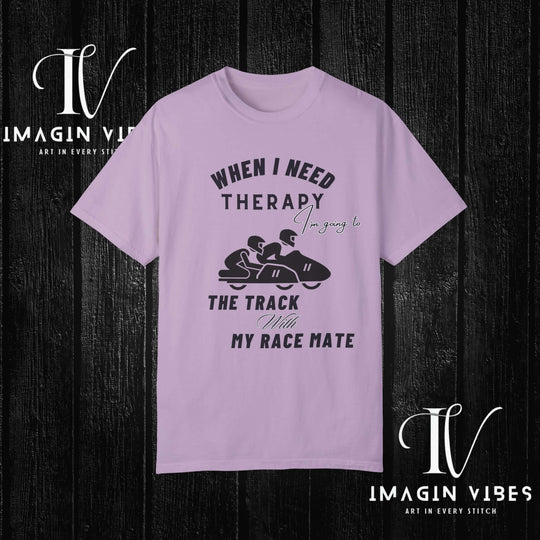 Motorcycle Therapy: When I Need It, I Hit the Track T-Shirt Orchid S 