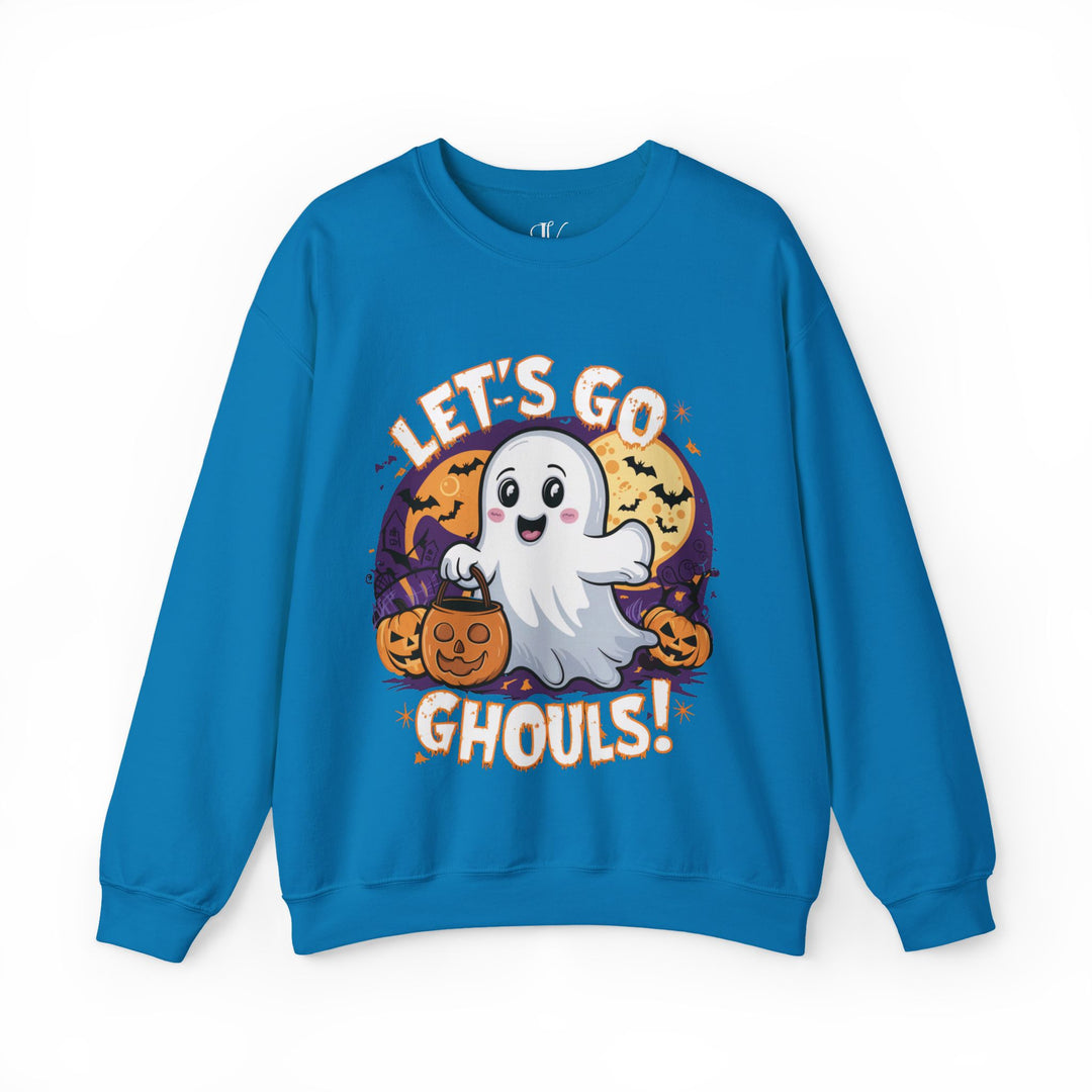 Let's Go Ghouls: Cute Halloween Sweatshirt Sweatshirt Printify S Sapphire