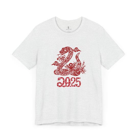 Year of the Snake Unisex Tee - Chinese Zodiac 2025 T-Shirt Printify Ash XS