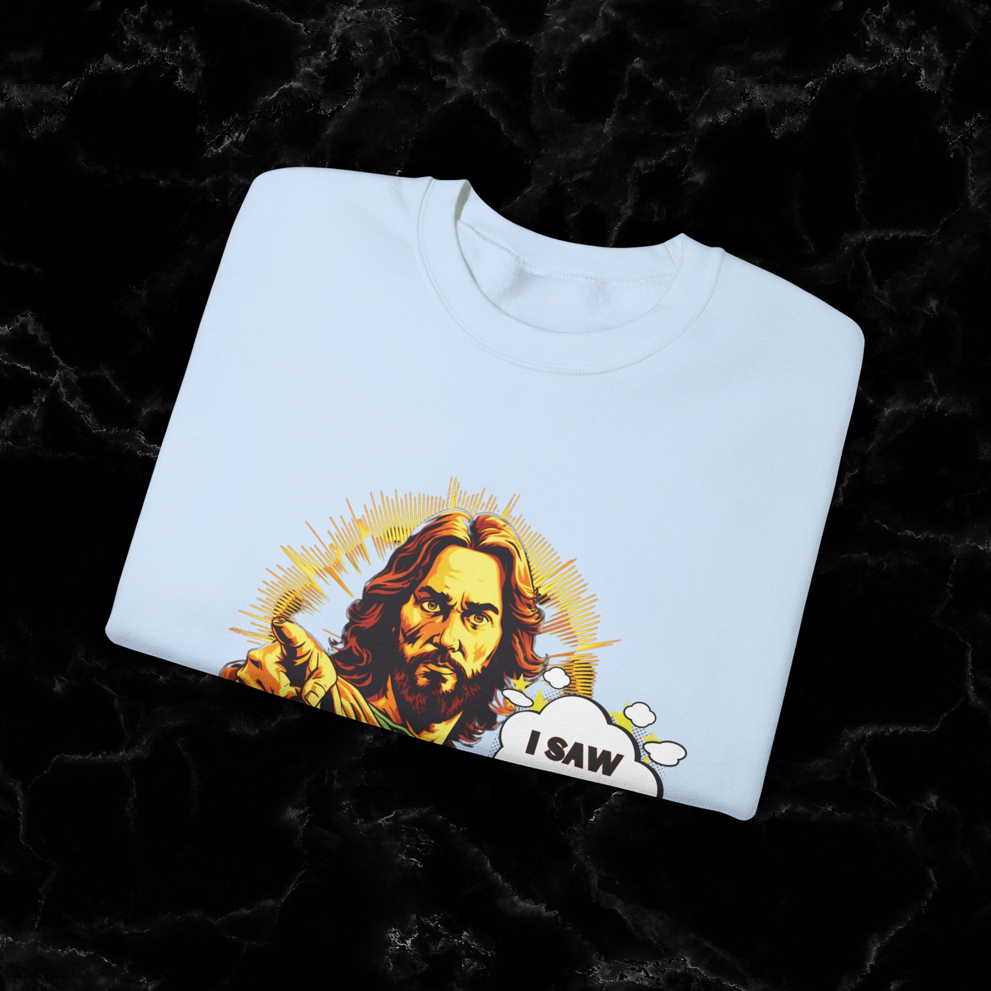 Jesus I Saw That Sweatshirt | Christian Sweatshirt - Jesus Watching Sweatshirt - Jesus Meme Aesthetic Clothing - Christian Merch Sweatshirt   