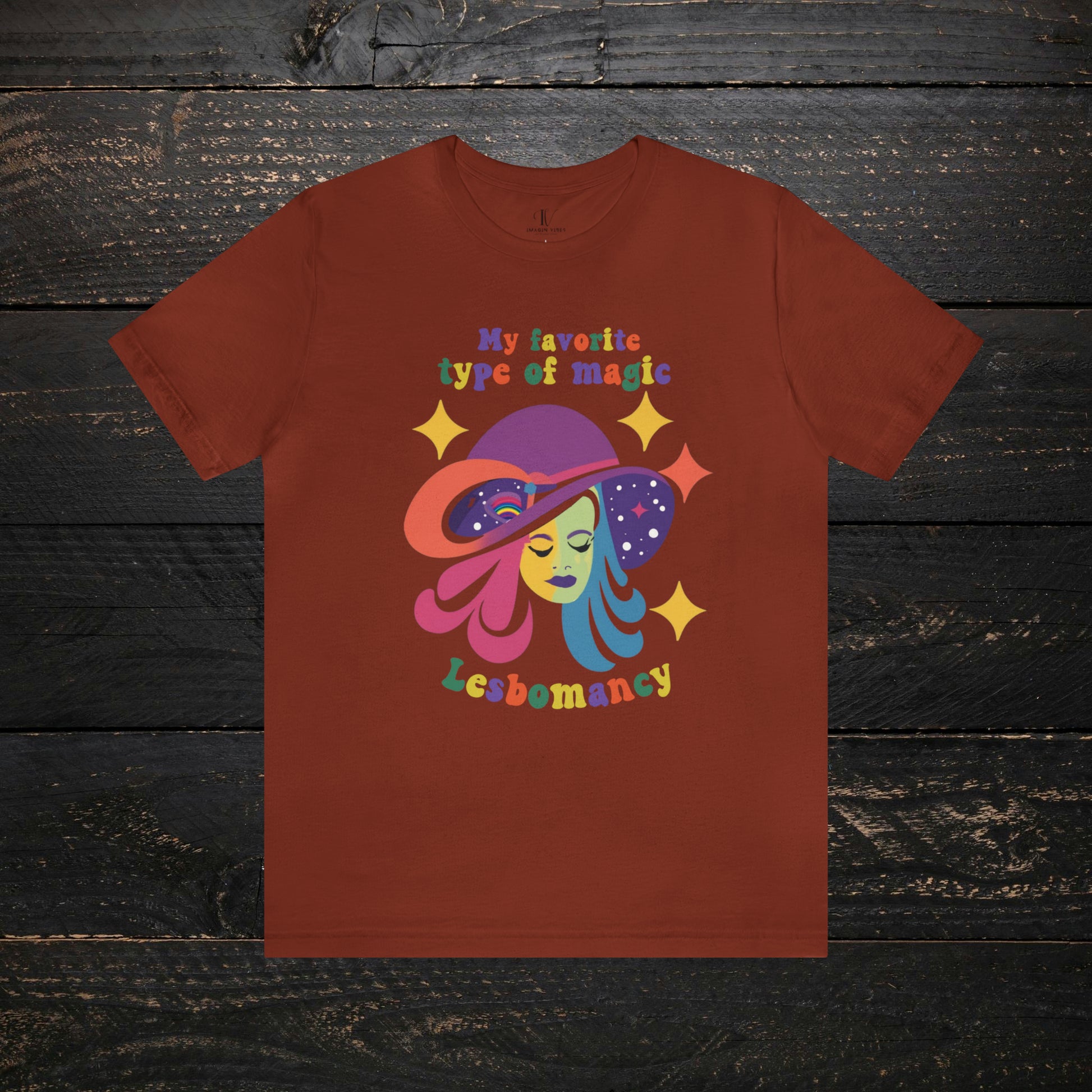 Halloween LGBT T-Shirt | Gay Witch Shirt - Spooky and Proud Tee - LGBT Halloween Shirt - Lesbian Halloween T-Shirt Rust XS 