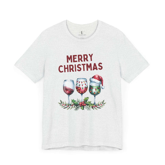 Christmas Wine Glasses Tee - Unisex Jersey Shirt