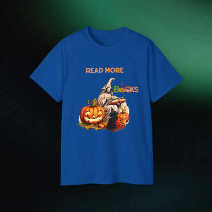 Ghosts Reading Books Halloween Tee | Unisex Ultra Cotton Classic Fit | Read More Books T-Shirt Royal M 