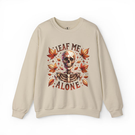 Leaf Me Alone: Skeleton Halloween Sweatshirt