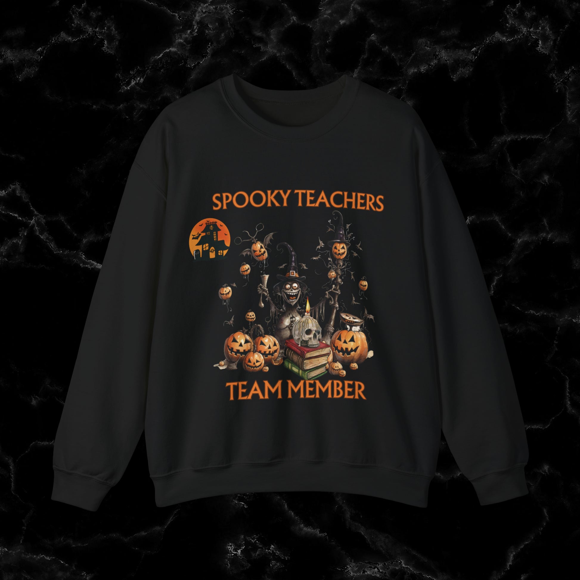 Spooky Teachers Sweatshirt - Embrace Feral Halloween Fun with this Halloween Spooky Sweatshirt for a Hauntingly Stylish Look Sweatshirt S Black 