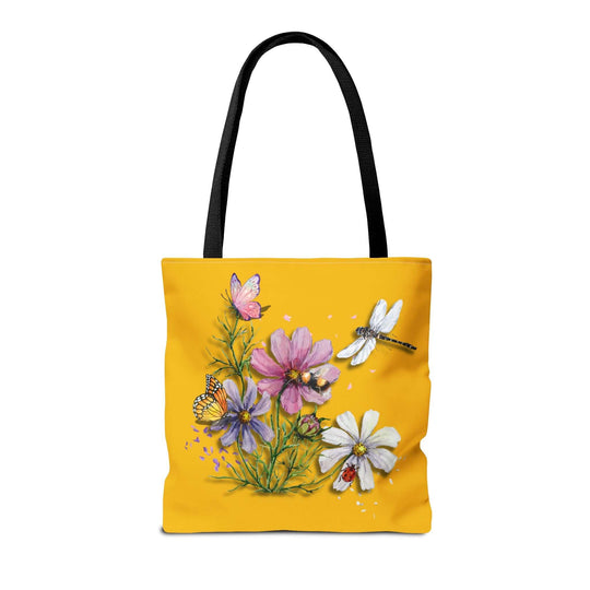 Dragonfly Nature-Inspired Watercolor Tote Bag Bags Printify