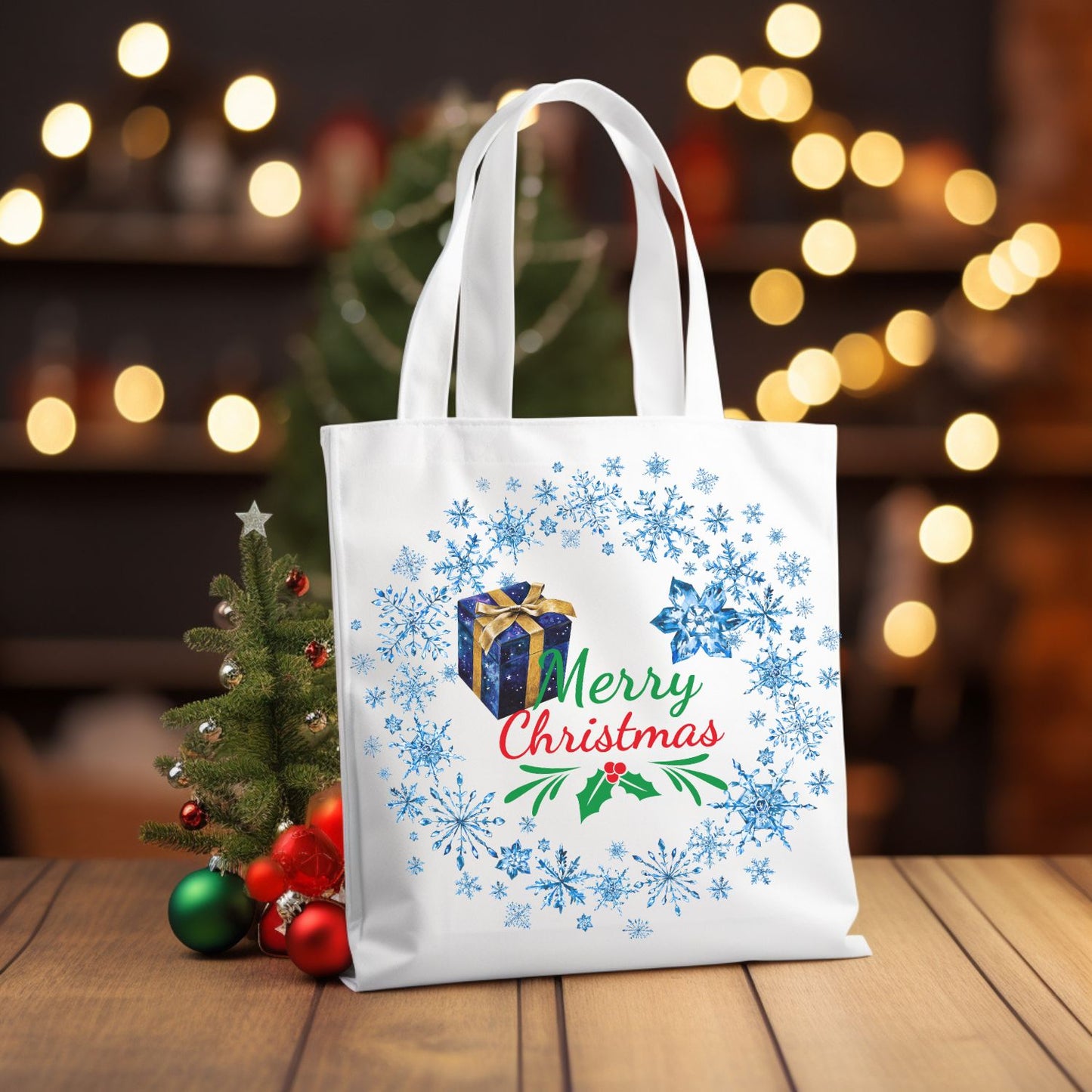 Christmas Tote Bag | Family Gift | Stylish Holiday Carryall for Festive Fashion Accessories   