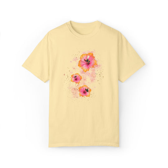 Hibiscus Flower And Bees T-shirt T-Shirt Printify Banana S