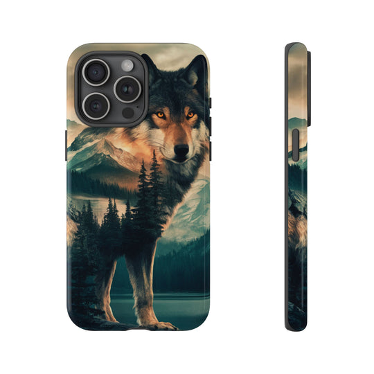 Wolf Tough Cases - Majestic Nature Landscape Phone Case Printify iPhone 15 Pro Max Glossy