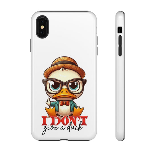 Funny Duck Tough Case Phone Case - I Don't Give a Duck Phone Case Printify