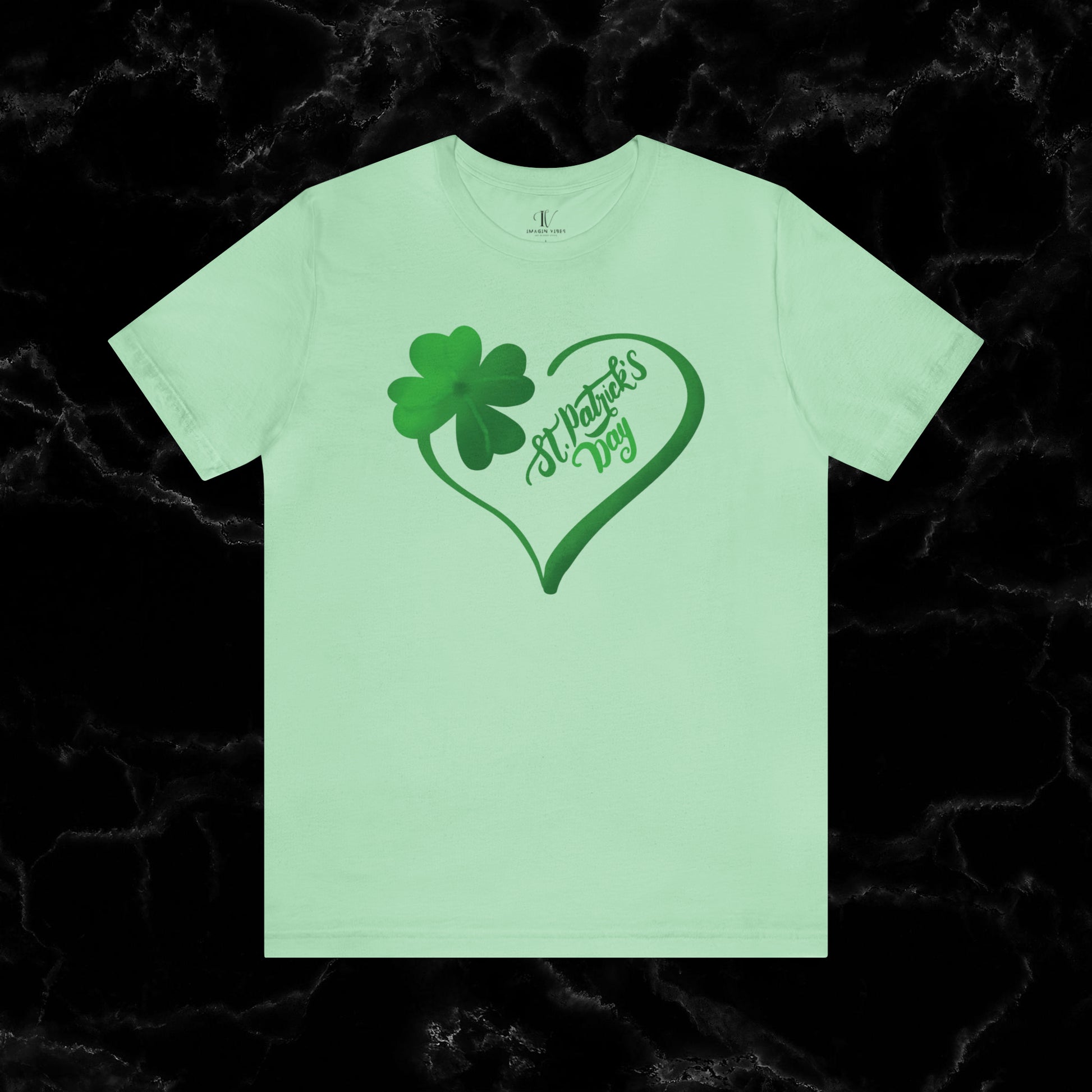 Lucky Saint Patrick's Day Shirt - St. Paddy's Day Lucky Irish Shamrock Leaf Clover Flag Beer T-Shirt T-Shirt Mint XS 