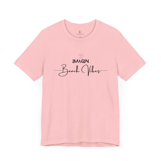 Imagin Beach Vibes Unisex Tee T-Shirt Printify Pink XS