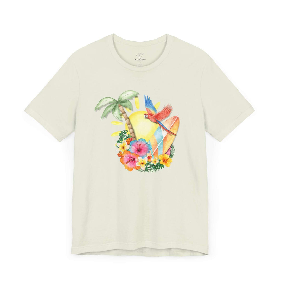 Dreamy Watercolor Tropical Paradise Unisex Tee T-Shirt Printify Citron XS