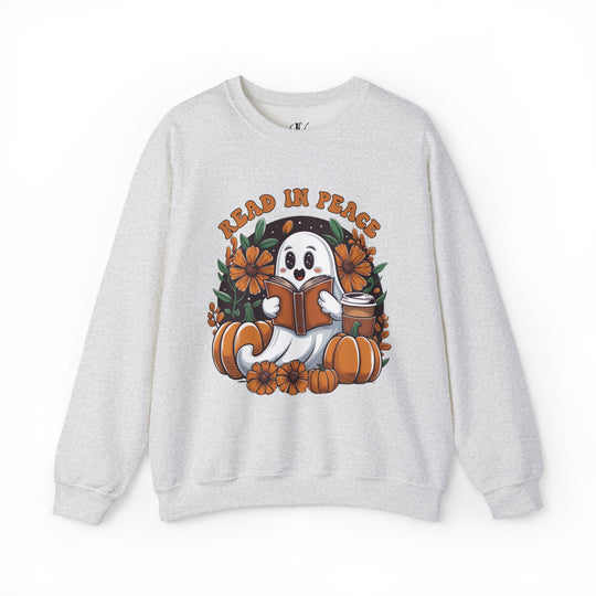 "Read In Peace" Cute Ghost Halloween Reader Sweatshirt