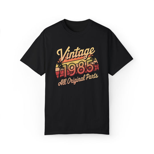 Vintage 1985 Unisex T-shirt - Retro Sunset Graphic Tee T-Shirt Printify Black S