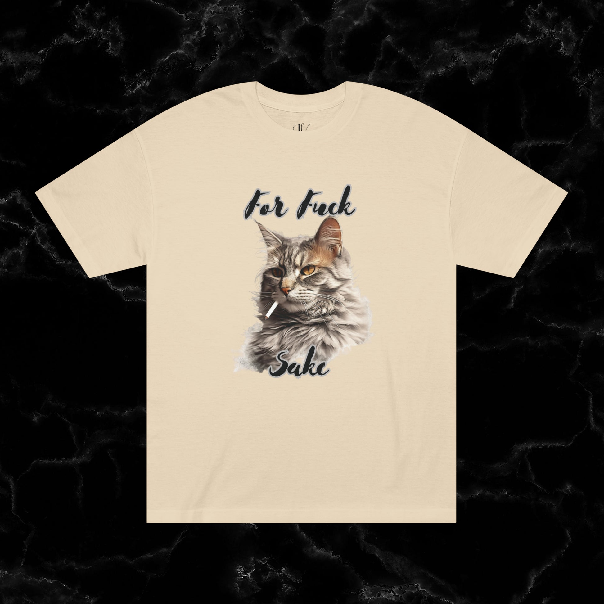 For Feline's Sake: Funny 'For Fuck Sake' Shirt - Perfect Gift for Cat Lovers T-Shirt Sand S 
