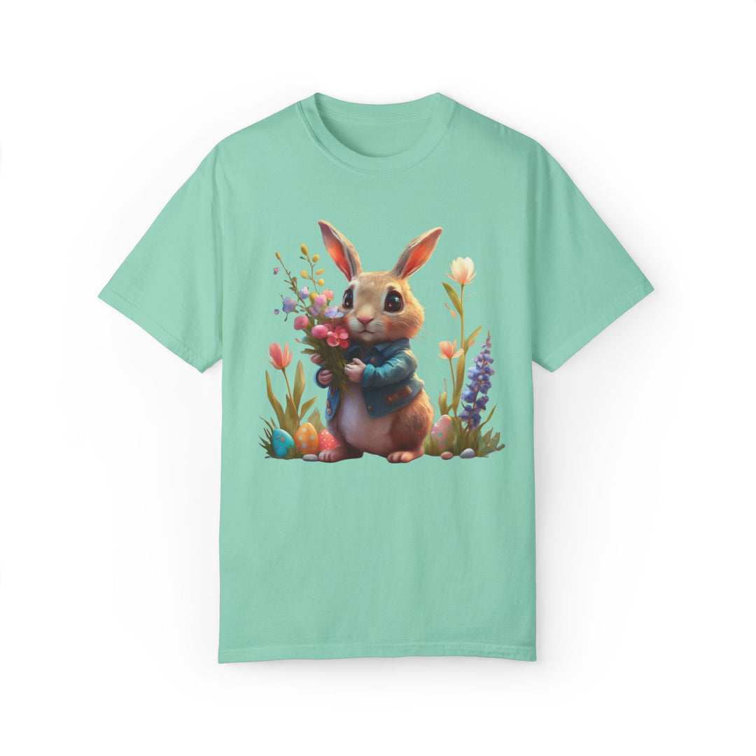 Bunny Bouquet T-shirt - Easter Spring Unisex Tee T-Shirt Printify Island Reef S