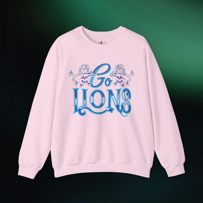 Show Your Team Spirit: Detroit Football Team Sweatshirt - Detroit Sports Sweatshirt Sweatshirt S Light Pink 