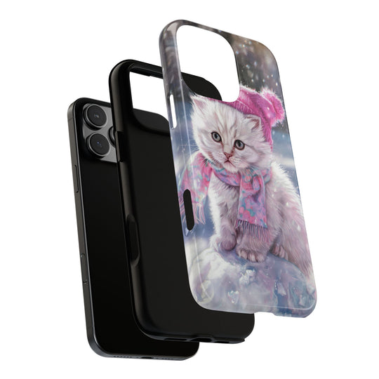 Phone Cases - Adorable Kitten Winter Phone Case Printify