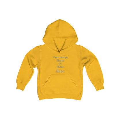 Youth Heavy Blend Hooded Sweatshirt - Personalize It with Text and Photo Kids clothes Gold S 