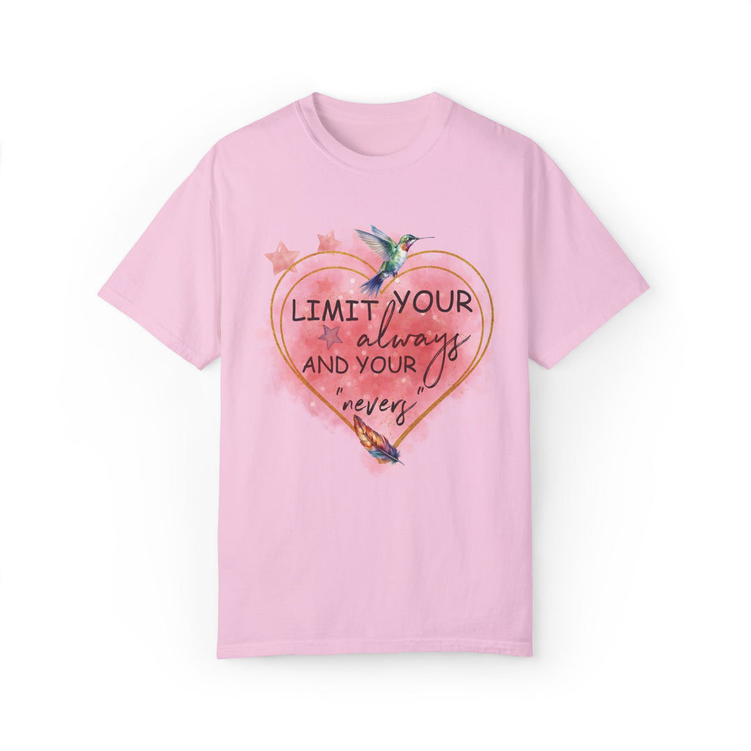 Motivational Watercolor T-Shirt - Limit Your Alwayses T-Shirt Printify Blossom S