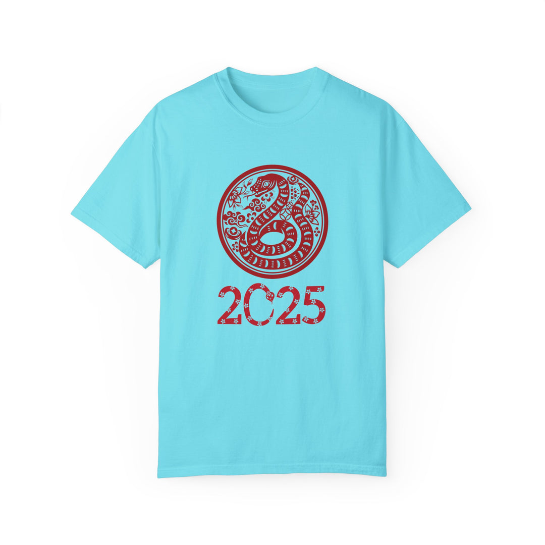 Snake Zodiac 2025 Unisex T-shirt T-Shirt Printify Lagoon Blue S