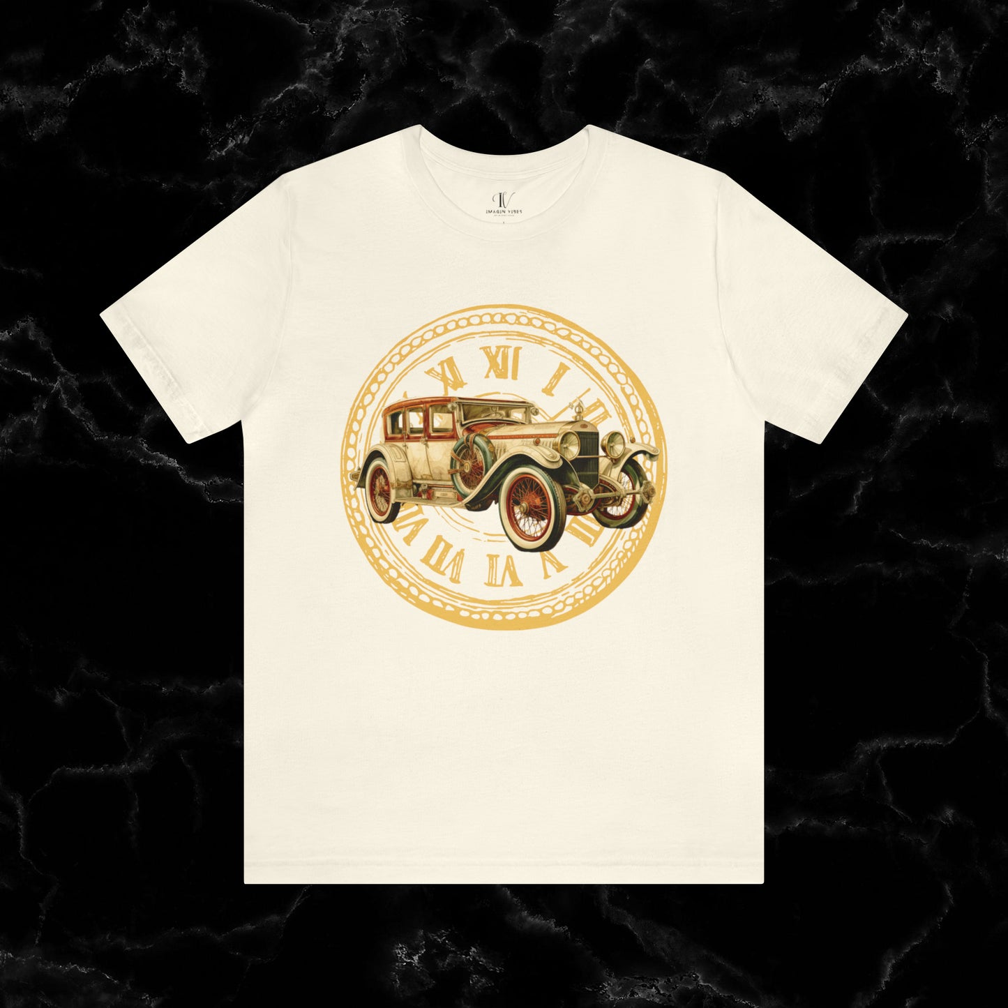 Vintage Car Enthusiast T-Shirt with Classic Wheels and Timeless Appeal T-Shirt Natural S 