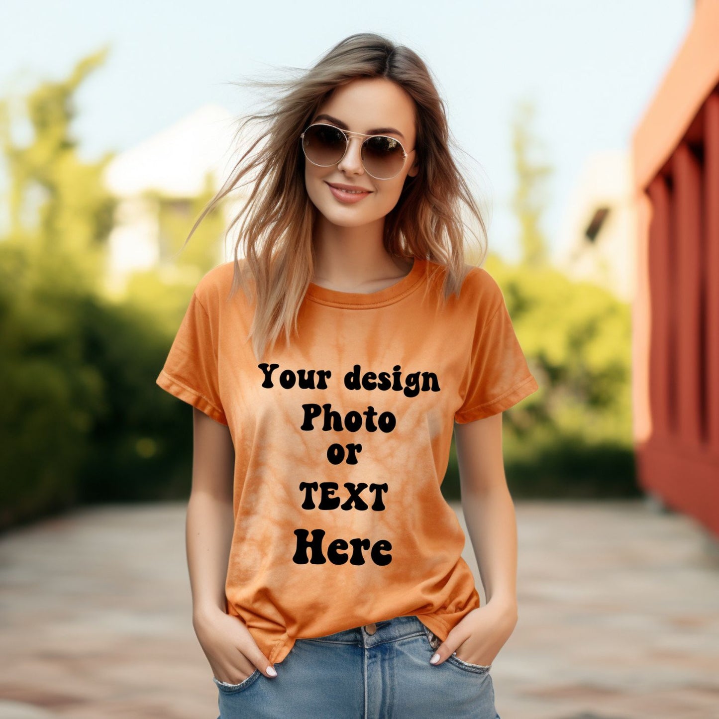 Express Yourself: Custom Color Blast T-shirt - Unique Design, Photo, or Text | Unisex, Relaxed Fit T-Shirt   