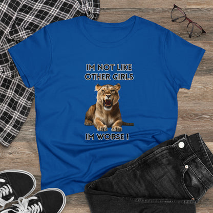 Angry Lion Funny T-Shirt | Im Not Like Other Girls T-Shirt   
