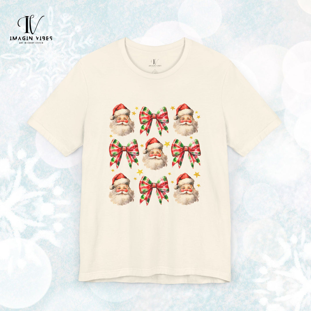 Christmas Tee - Festive Santa Claus Pattern