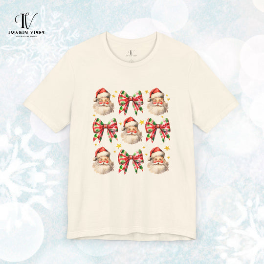 Christmas Tee - Festive Santa Claus Pattern