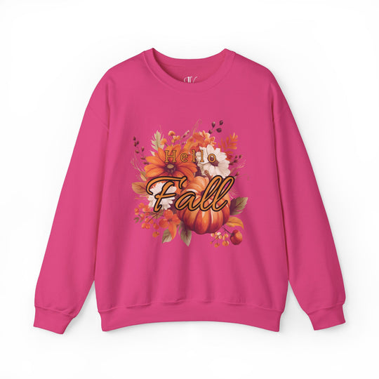 Hello Fall: Watercolor Pumpkin Sweatshirt Sweatshirt Printify S Heliconia