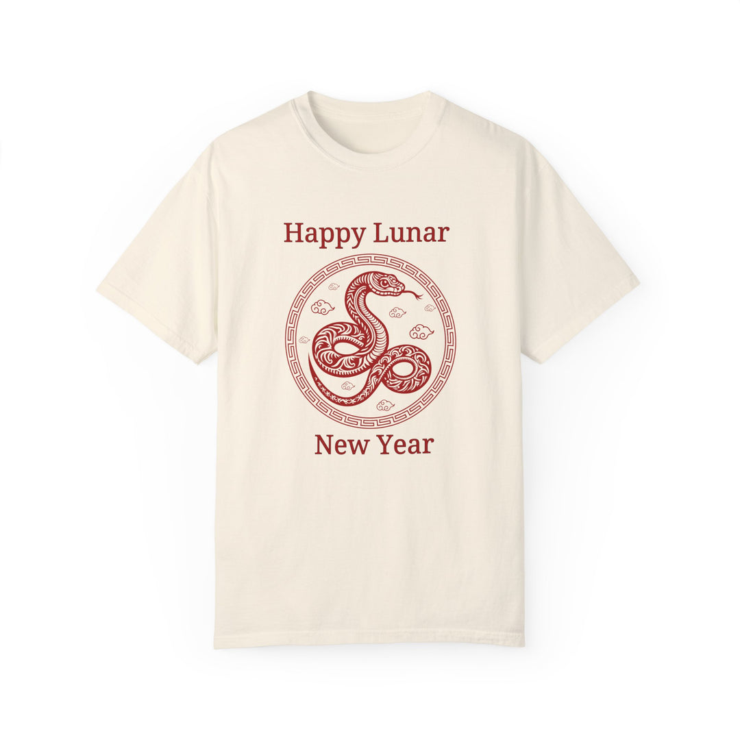 Chinese Zodiac Snake Lunar New Year T-shirt T-Shirt Printify Ivory S