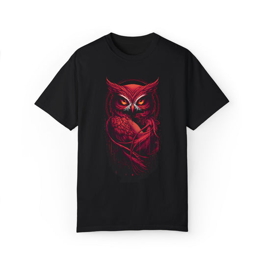 Red Owl Artistic T-shirt T-Shirt Printify Black S