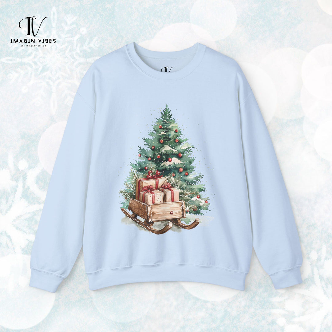 Vintage Christmas Tree & Sleigh Sweatshirt